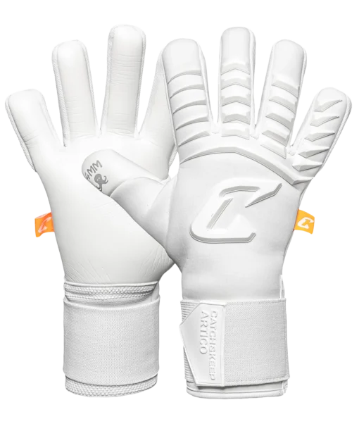 Der Artico Sensation: Weiße Profi Torwarthandschuhe mit bestem Grip - von Catch and Keep