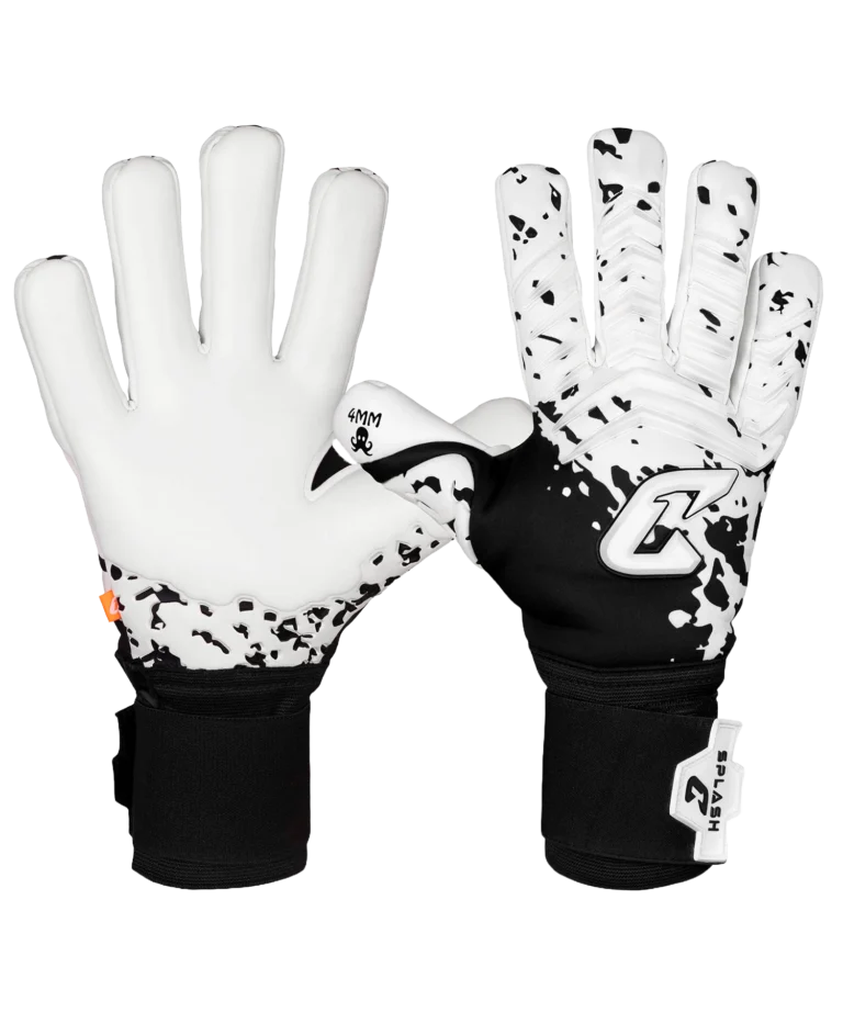 Unser Splash Magic White: Weiße Profi Torwarthandschuhe mit schwarzem Haft für Herren von Catch and Keep