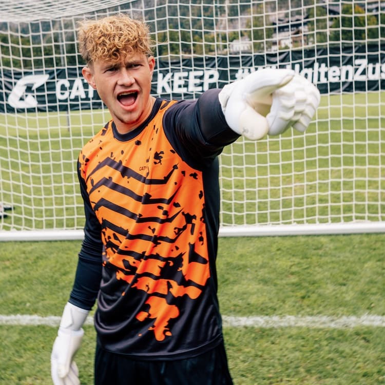 Torwarttrikot Orange Protection Catch and Keep orangenes Torwarttrikot