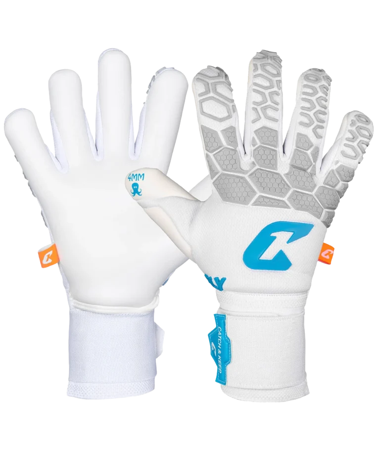 Der Fly White Soul: Weiße Profi Torwarthandschuhe mit tollem Grip