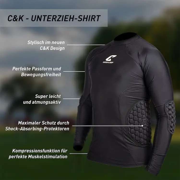 Protectionshirt lang gepolstert Catch and Keep Unterziehshirt gepolstert