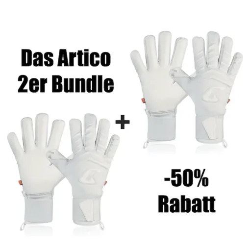 Torwarthandschuhe Weiß für Herren von Catch & Keep: Das 2er Bundle mit dem Artico Sensansation - Profi Grip!