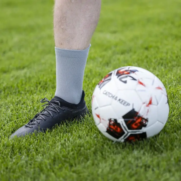 Performance Grip Socke Grau Catch and Keep Grip Socke Fussball