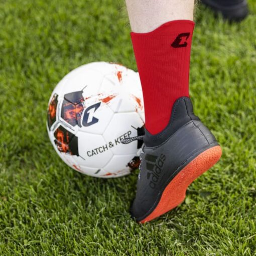 Performance Grip Socke Rot Catch and Keep Fussballsocke