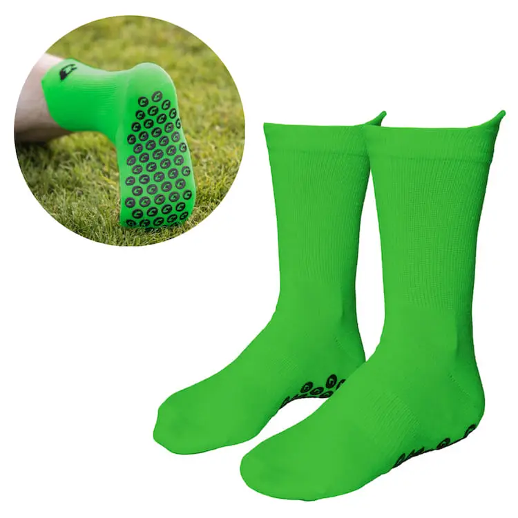 Performance Gripsocken Grün Catch and Keep Fussballsocken.