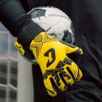 Torwart Handschuhe mit Grip in Gelb von Catch and Keep: Der Pulse X Yellow mit ultimativem Halt!