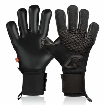 Torwart Handschuhe schwarz mit Fingersave: Der Nero Deep Dark Fingerschutz