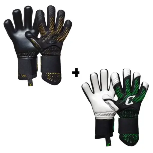 Torwarthandschuhe Schwarz, Gold und Grün: Das Revolution Bundle