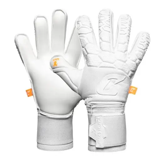 Torwarthandschuhe mit Fingersave in Weiß für noch mehr Fingerschutz: Der Fly White Soul FP