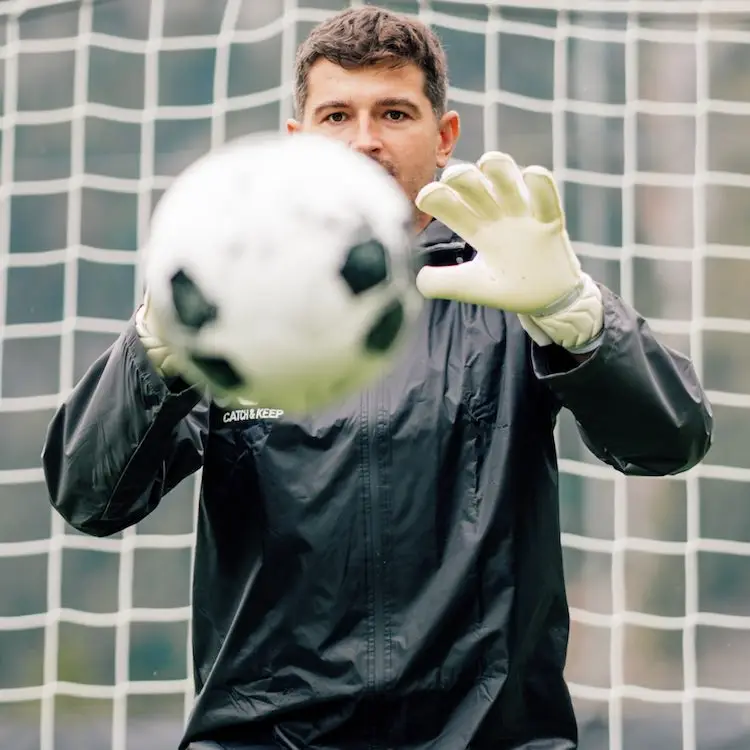 Torwart Regenjacke lang Catch and Keep Wasserdichte Jacke Torhüter