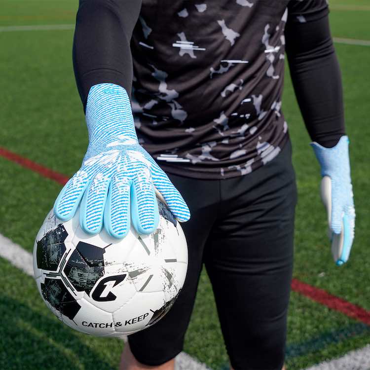 Aero Virx Blue Catch and Keep Torwarthandschuhe Gravity Grip
