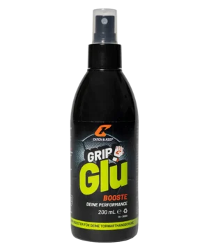 Grip Glu von Catch & Keep: schwarze Sprühflasche mit 200 ml Grip-Booster für Torwarthandschuhe