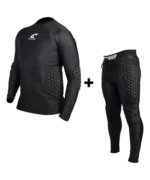Protection Bundle Lang: gepolstertes Protectionshirt lang und lange gepolsterte Unterziehhose in Schwarz