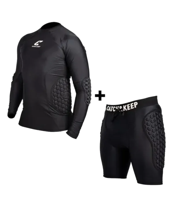 Protection Bundle Mix: gepolstertes Protectionshirt lang und kurze gepolsterte Unterziehhose in Schwarz