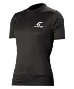 Torwart Trainingsshirt kurz in Schwarz mit weißem Catch & Keep Logo – Produktbild