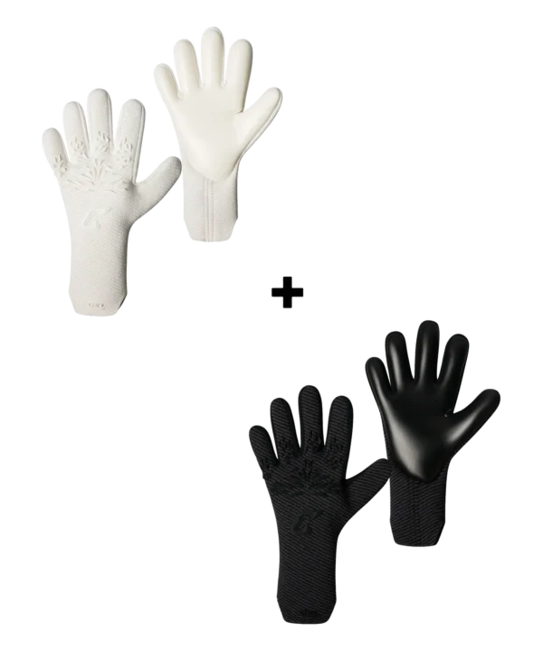 Aero Black White Bundle von Catch & Keep: weiße und schwarze AERO VIRX Torwarthandschuhe