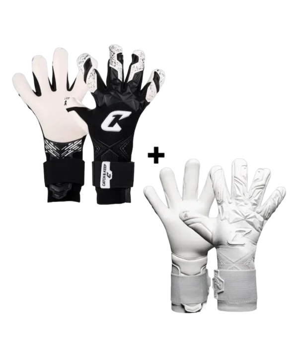 Pulse X Black White Bundle von Catch & Keep: schwarze und weiße PULSE X Torwarthandschuhe