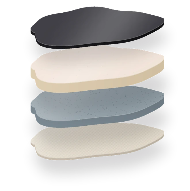 Materialaufbau Torwarthandschuh mit Latex-Backhand und Hyper Grip